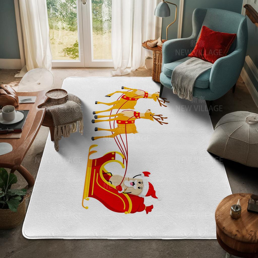 Ковер у входа в дом Домашний коврик у двери Гостиная Ванная Комната Ноги ванная комната Нескользящие коврики с водопоглощением для ванной Счастливого Рождества зима