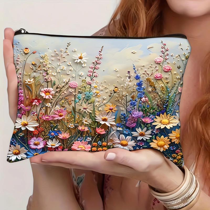 Бохо Винтаж Двусторонняя Принтованная Косметичка Дорожная Сумка для Туалетных Принадлежностей для Женщин Большая Вместимость Сумка для Макияжа Сумки для Хранения Подарки