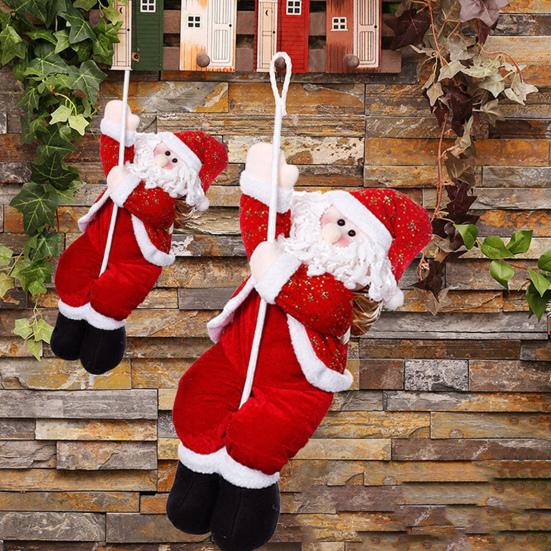 Дед Мороз, лазающий по веревке, Рождественское украшение, Плюшевая кукла, Лазающий по рождественской елке старик, Подвеска для подвешивания, Декор для камина