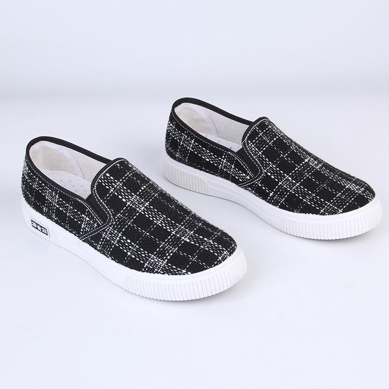 Fashion Fashionable Sports Shoes Korean Version Versatile Flat Shoes New Spring and Autumn Thin Breathable Plaid Women's Casual Shoes