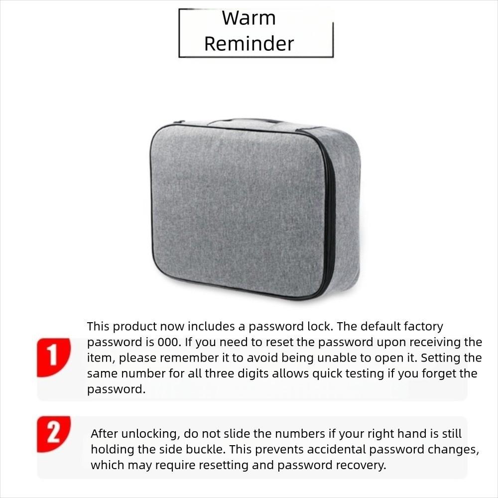 Large Capacity Multi-layer Family Document Bag with Password Travel Storage Case  Passport