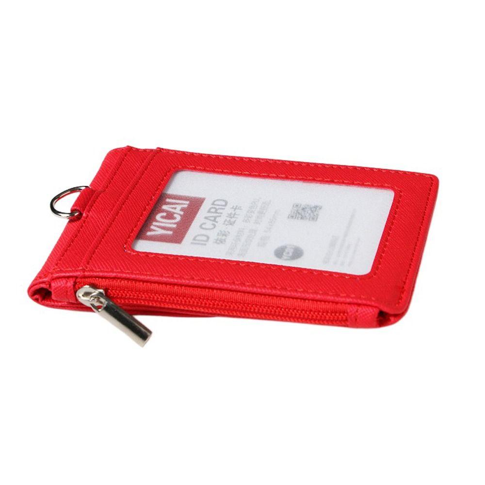 With Lanyard Neck Hanging Card Case Solid Color ID Buse Card Storage  Female/Male
