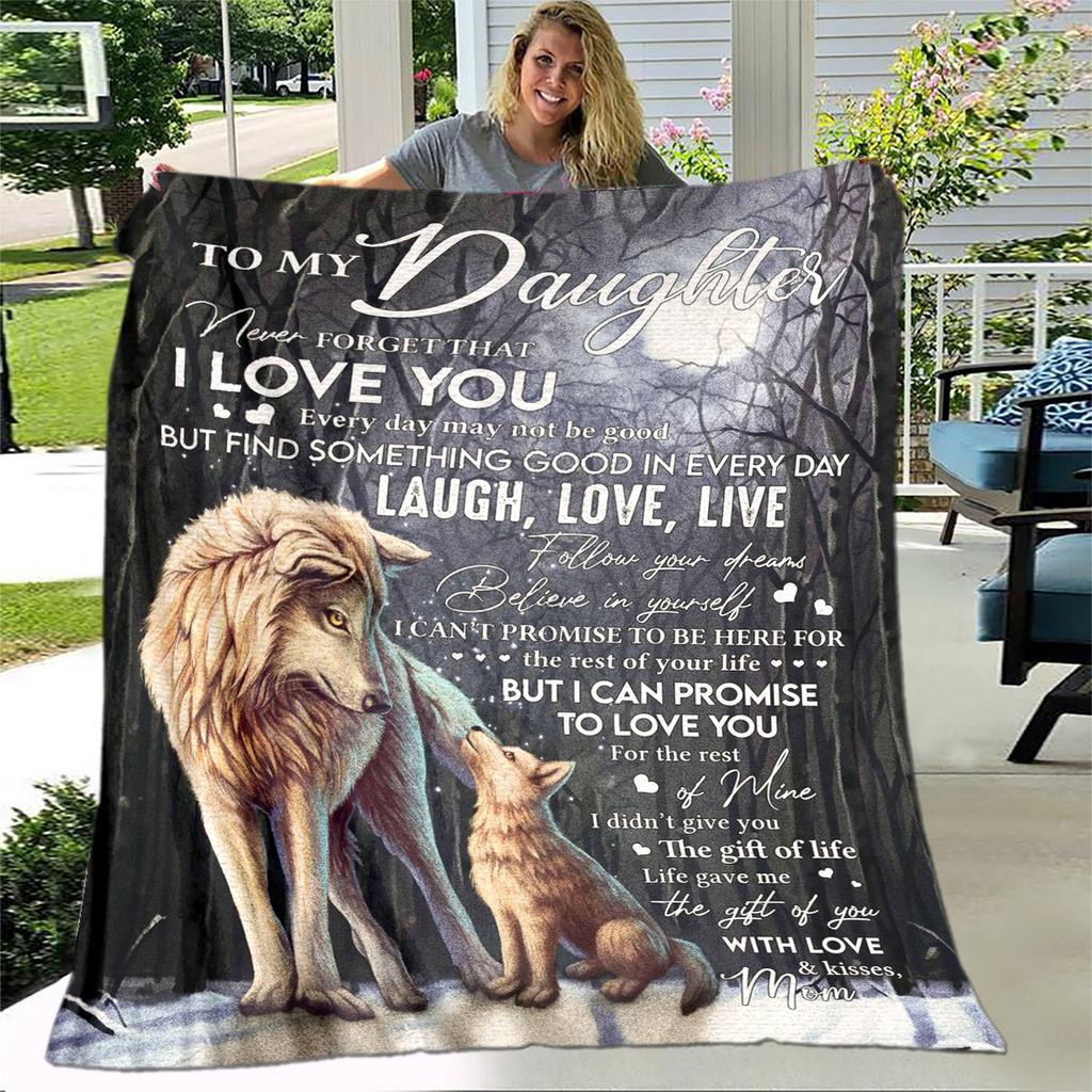 Моей дочери сыну подарок в виде письма HD одеяло, мягкое одеяло для дома, спальни, кровати, дивана, пикника, путешествия, офиса, одеяло, детское одеяло