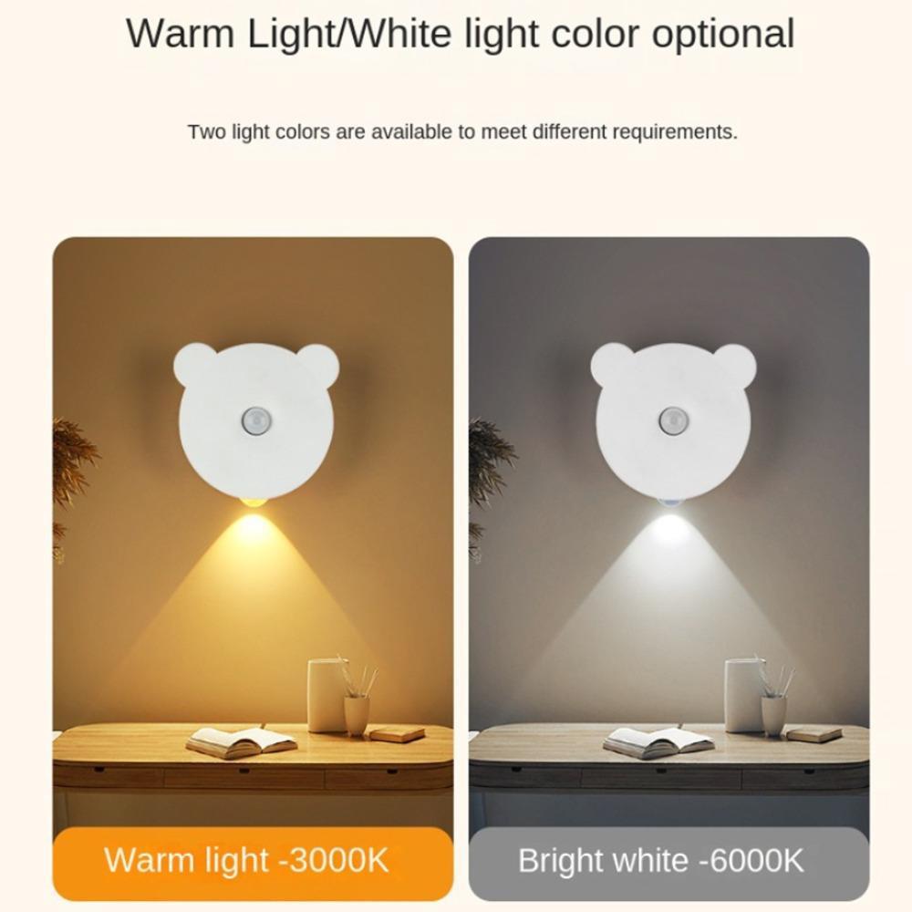 Светодиодный ночник с датчиком движения человека, PIR-сенсор движения, настенный светильник, перезаряжаемый через USB, шкаф, коридор, лестница, кухонный светильник