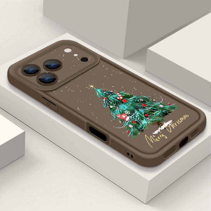 Christmas Tree Pattern Case For iPhone 17 Air 16e 16 15 14 Pro Max 13 17 Pro Max 17 Pro 17 Shockproof Soft TPU Silicone Phone Cover Funda
