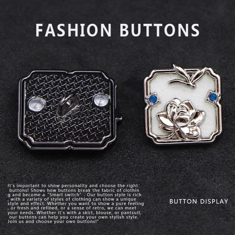 10 шт. пуговиц для рубашки, высококачественные изысканные металлические квадратные шерстяные рубашки в национальном стиле, кардиганы, высококачественные пуговицы