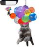 Cat Design Car Rearview Mirror Ornament - Versatile Decoration with Backpack and Keychain, Cute