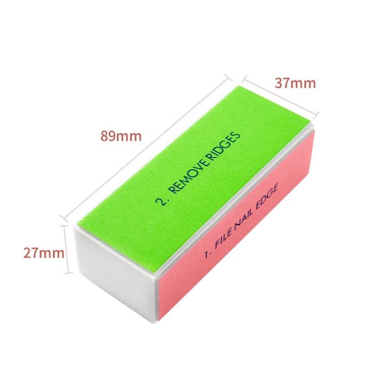 6/12 шт. Блок для полировки ногтей, 4 шага, цветной блок для полировки, блеск, пилочка для ногтей, маникюрные шлифовальные инструменты, набор для шлифовки натуральных ногтей