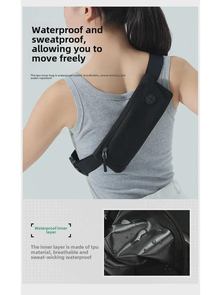 Водонепроницаемая поясная сумка для бега, походов и фитнеса с держателем для мобильного телефона