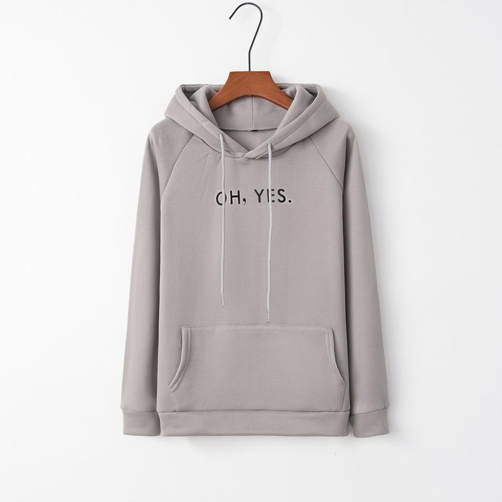 Осенне-зимняя одежда с капюшоном, новая повседневная свободная женская толстовка в стиле Харадзюку с буквенным принтом, корейские модные пуловеры с длинным рукавом