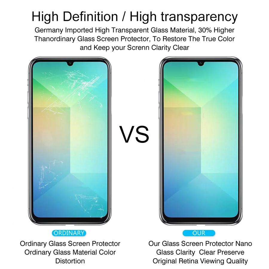 3PCS HD Tempered Glass Full Coverage Films For Samsung Galaxy A06 4G A16 Screen Protector Film A06S