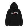 Men's Women's Hooded Sweatshirt Urgently Charge 1% Funny Print Autumn Winter Fleece Streetwear