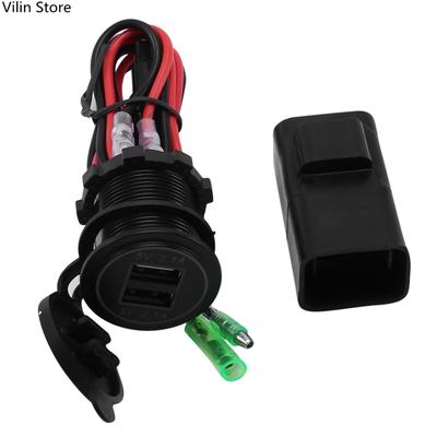 Мотоциклетное зарядное устройство с двойным USB и реле для Kawasaki Versys 650 1000 X300 X650 Ninja400