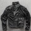 Осенняя новая кожаная куртка мужская с лацканами и диагональной застежкой-молнией, кожаная куртка Harley Biker Slim Leather Jacket