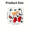 Christmas Snowman Toilet Lid Decal - Waterproof, Self-Adhesive PVC Bathroom Sticker for Festive Holiday Decor,Best for Christmas