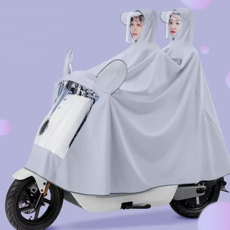 1 Макаронного цвета однослойный/двухслойный плотный дождевик для всего тела, водонепроницаемый мотоциклетный дождевик, подходит для электровелосипедов, мотоциклов, велосипедов