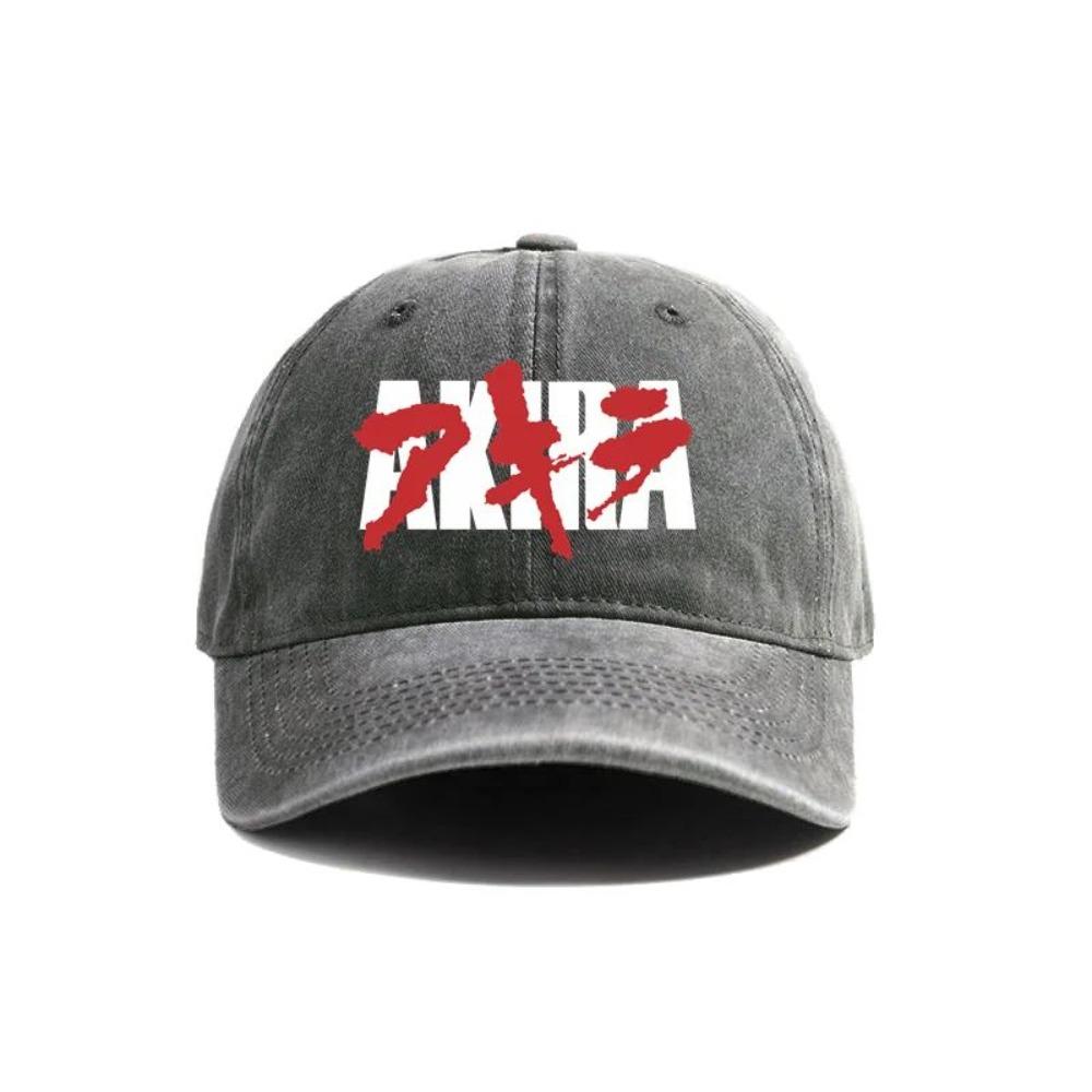 Summer Akira Baseball Cap Distressed Hats Anime Japanese Cap Men Retro Outdoor Summer Adjustable Dad Hat