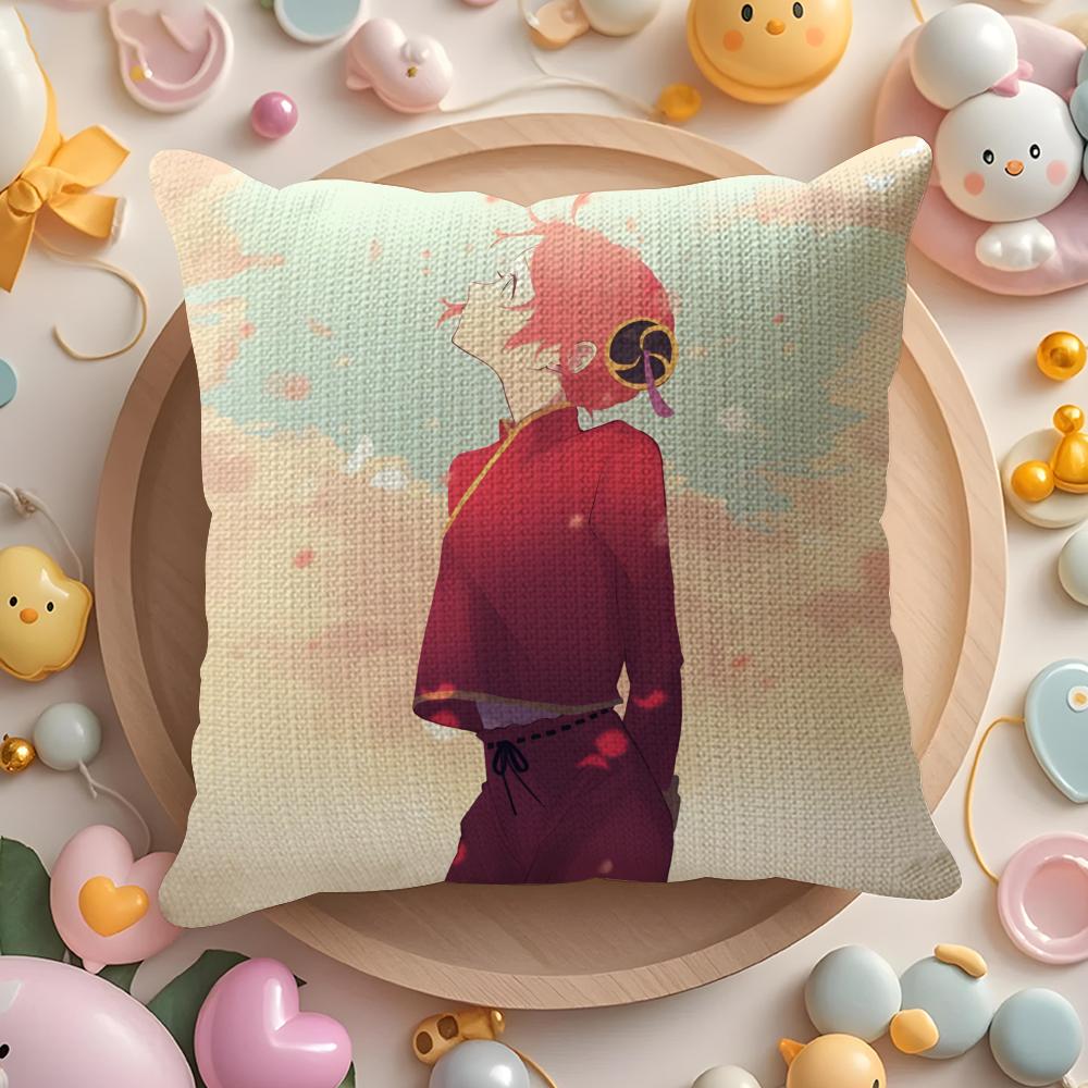 Научно-фантастические комиксы Gintama-Аниме Наволочка с принтом для гостиной, дивана, наволочка для подушки и декор для спальни