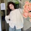 Slouchy Knitted Cardigan Autumn and Winter 202 Sweater On the Outside Women Retro Simple and Versatile Cardigan Sweater Female