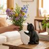 Cat Statue Cat Pushing Vase Unique Flower Holder Kitten with Tilted Flower Vase  Home Decor