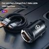 100 Вт USB Type C Линия данных Автомобильное быстрое зарядное устройство/Автомобильный прикуриватель Преобразователь штекера Для Lexus RX300 IS200 IS250 ES350 Ct200h UX250h