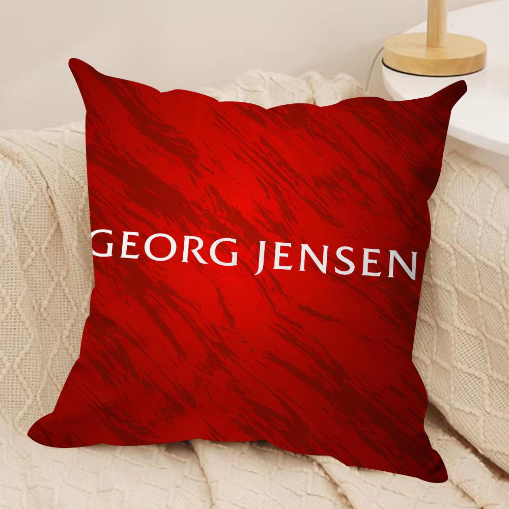 JJewellery GGeorg JJensen Cushion Cover Short plush Doublesided Print Square Throw Pillow Covers Sofa Home Cushion Decor