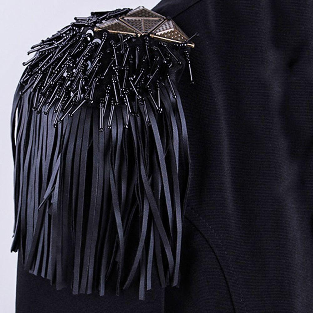 Сделай сам Изысканный Эполет с Кисточкой из Бисера на Длинной Цепочке, Кожаное Плечевое Украшение, Классическая Брошь Сделай сам, Мужской Женский