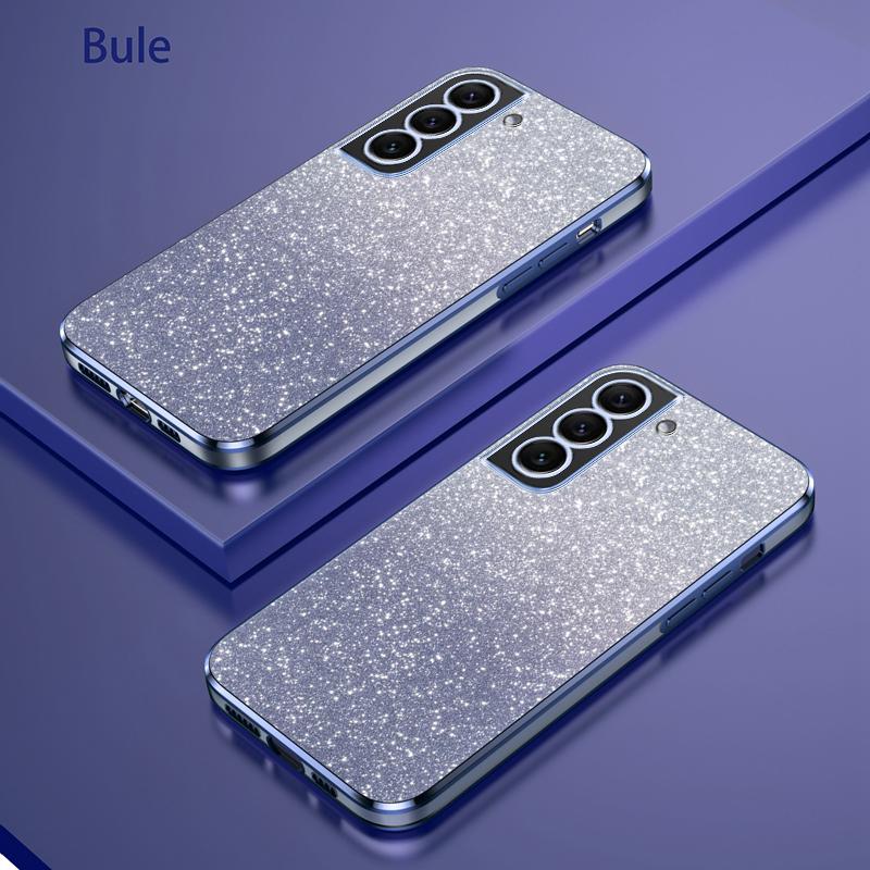 Роскошный гальванизированный чехол с блестками для Samsung Galaxy S22 Plus Для Samsung S22 Ultra S22 Мягкий TPU бампер Прозрачная задняя крышка телефона