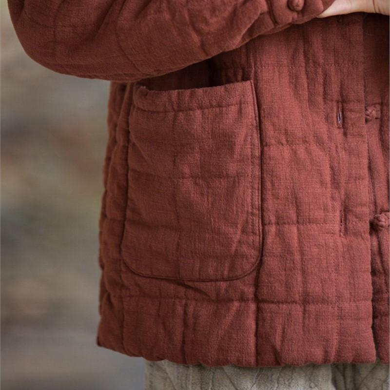 Johnature Женские зимние пальто с длинным рукавом и теплыми карманами на пуговицах