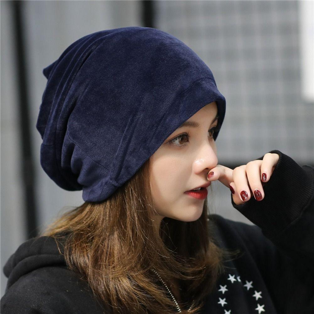 Slouchy Beanie Hat Warm Earmuffs Bicycle Hat Winter Running Beanie for Men Women