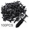 Pdtoweb 100x 7mm Plastic Rivets Fastener Clips Push Pin For Car Auto Fender Bumper