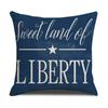Independence Day Pillowcase 45*45 Cm Linen Printed Letters Flowers Pillowcase Sofa Pillowcase