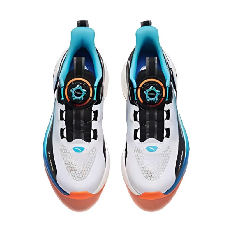 Anta Kids Victory Lite Shock Absorbing Wear Resistant Non Slip Low Top Running Shoes Kids Running Shoes White Blue Black 312425513-3