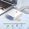 USB 2.0 Smart Card Reader Memory for ID Bank SIM CAC ID Card Cloner Connector Adapter for Windows XP Windows 7/8/8.1/10 Vista