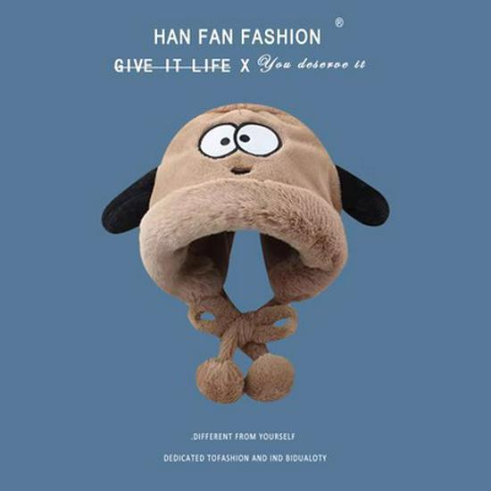 Уютная плюшевая шапка Lei Feng с ушками медведя: Утолщенная зимняя защитная шапка для ушей для женщин