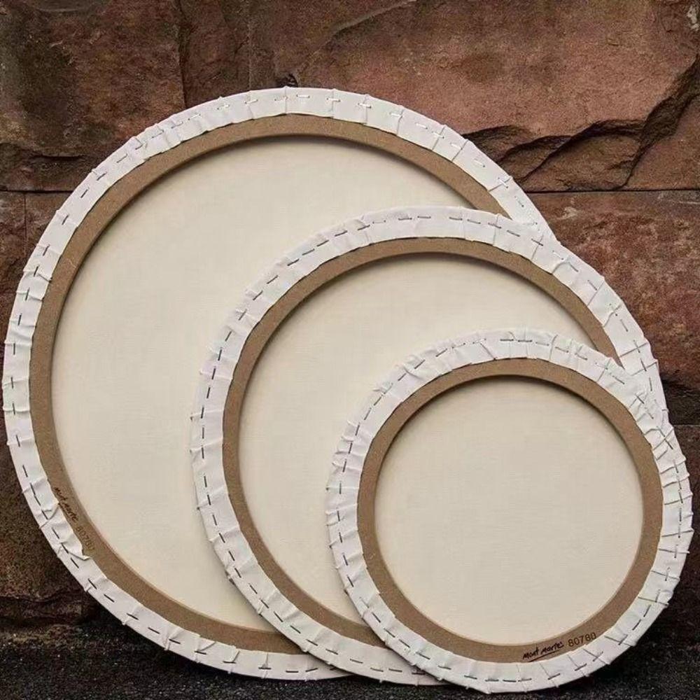 Blank Oil Paint Painter for Artist Thicken Circle Canvas Painting Board Picture Frame Drawing Board