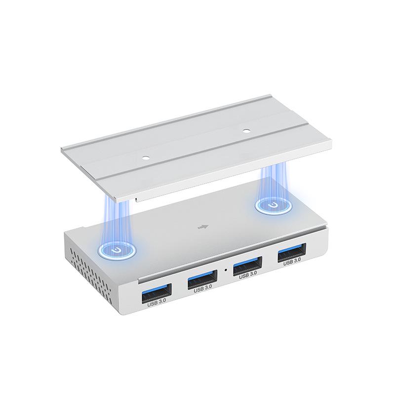 Магнитный USB-хаб, док-станция с выдвижной направляющей для ноутбуков и настольных компьютеров с Type-C