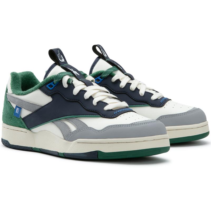 Nautica x Reebok BB4000 II Низкие Низкие Винтажные Баскетбольные Кроссовки Унисекс Белый/Темно-синий Кроссовки 100245903