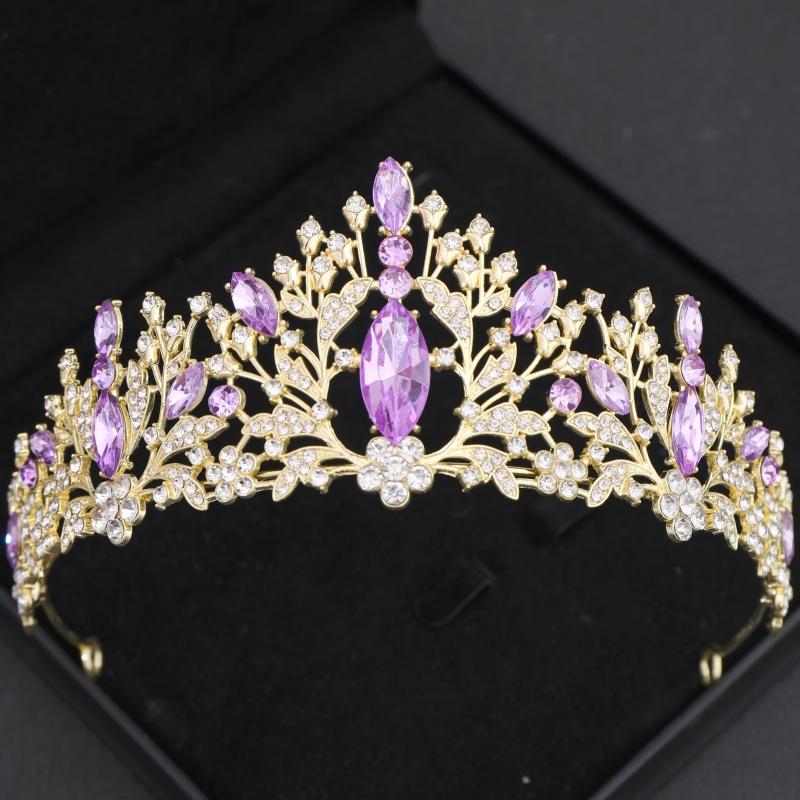 Baroque Vintage Princess Queen Bridal Crown Headwear Crystal Tiara For Women Wedding Crown Hair Dress Accessories Jewelry Crown