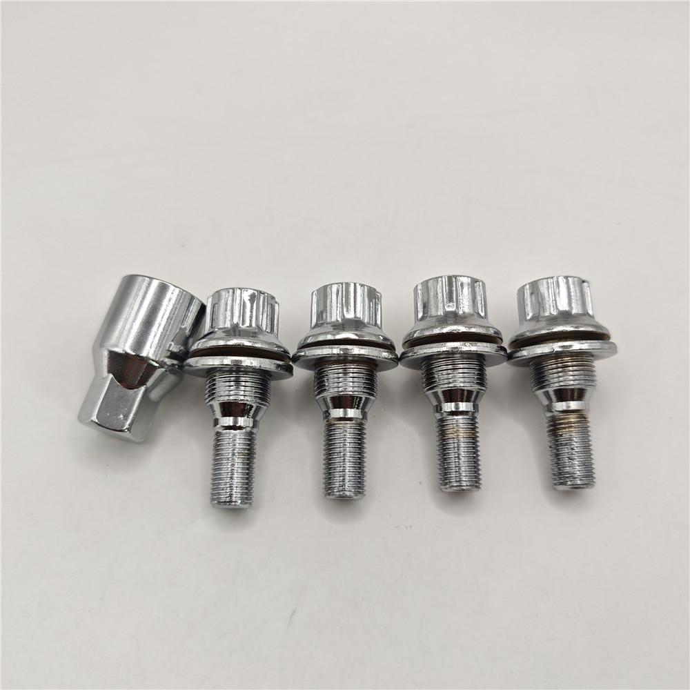 M12*1.25 Anti-theft Wheel Screw Bolt Lock Nut Key Adapter For Peugeot 206 308 3008 207 CC SW 508 Citroen Berlingo C3 Pluriel C5