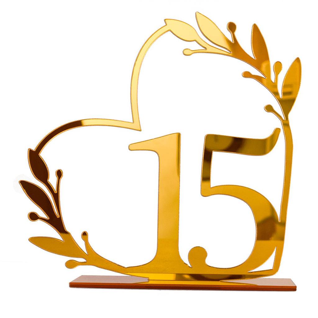 Acrylic Wedding Table Number Plate - DIY Mirror Decoration