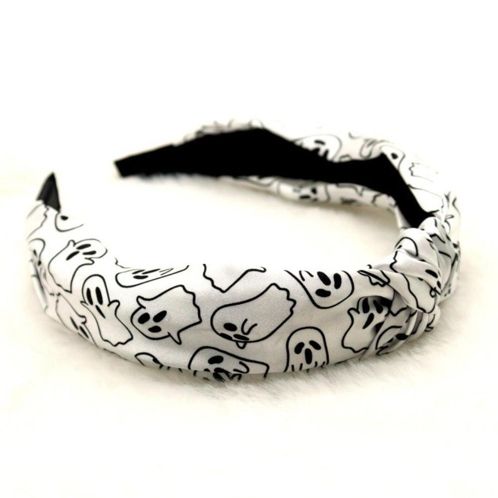 Horrible Pumpkin Head Headband Festival Wear Ghost Print Hairband Fashion Top Knot Headband Party