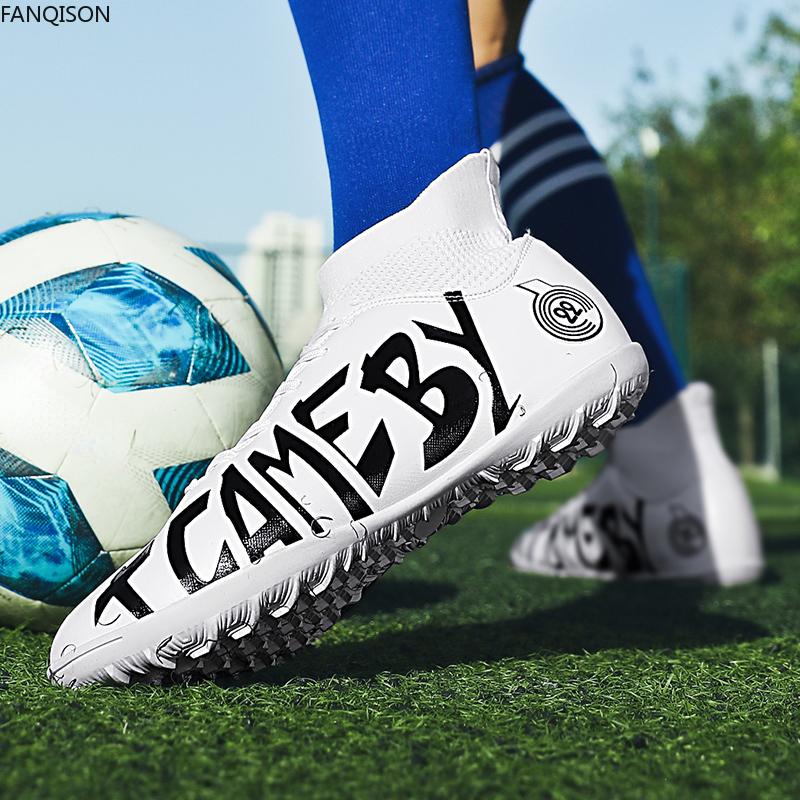 31-48 Мужские/женские футбольные бутсы Резиновая мягкая подошва с короткими шипами Искусственный газон для соревнований в помещении Профессиональные детские футбольные бутсы