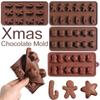 Decorating Cookie Shaping Gingerbread Man Christmas Candy Mould Xmas Chocolate Mold Baking Trays