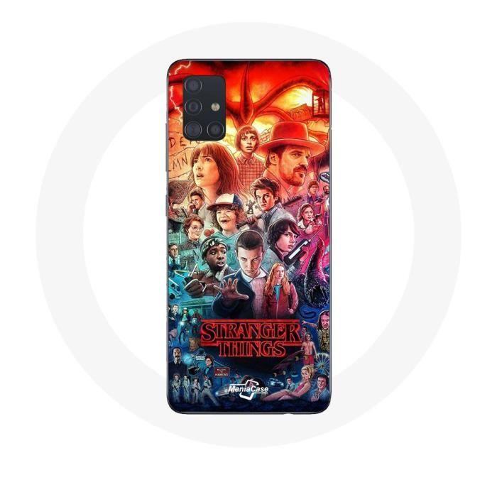 Coque pour Samsung Galaxy A71 - Stranger Things - Saison 4 - Affiche Personnages - Plastique - Mixte