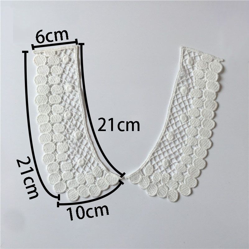 Black And White I Embroidery Hollow Milk Silk Water-Soluble Decoration With Clothing Collar Diy Sewing Lace Accessories