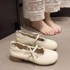 Japanese Jk Cute Bow Round Head Lolita Small Leather Shoes Women's 2025 Summer New with Skirt Mary Jane Shoes