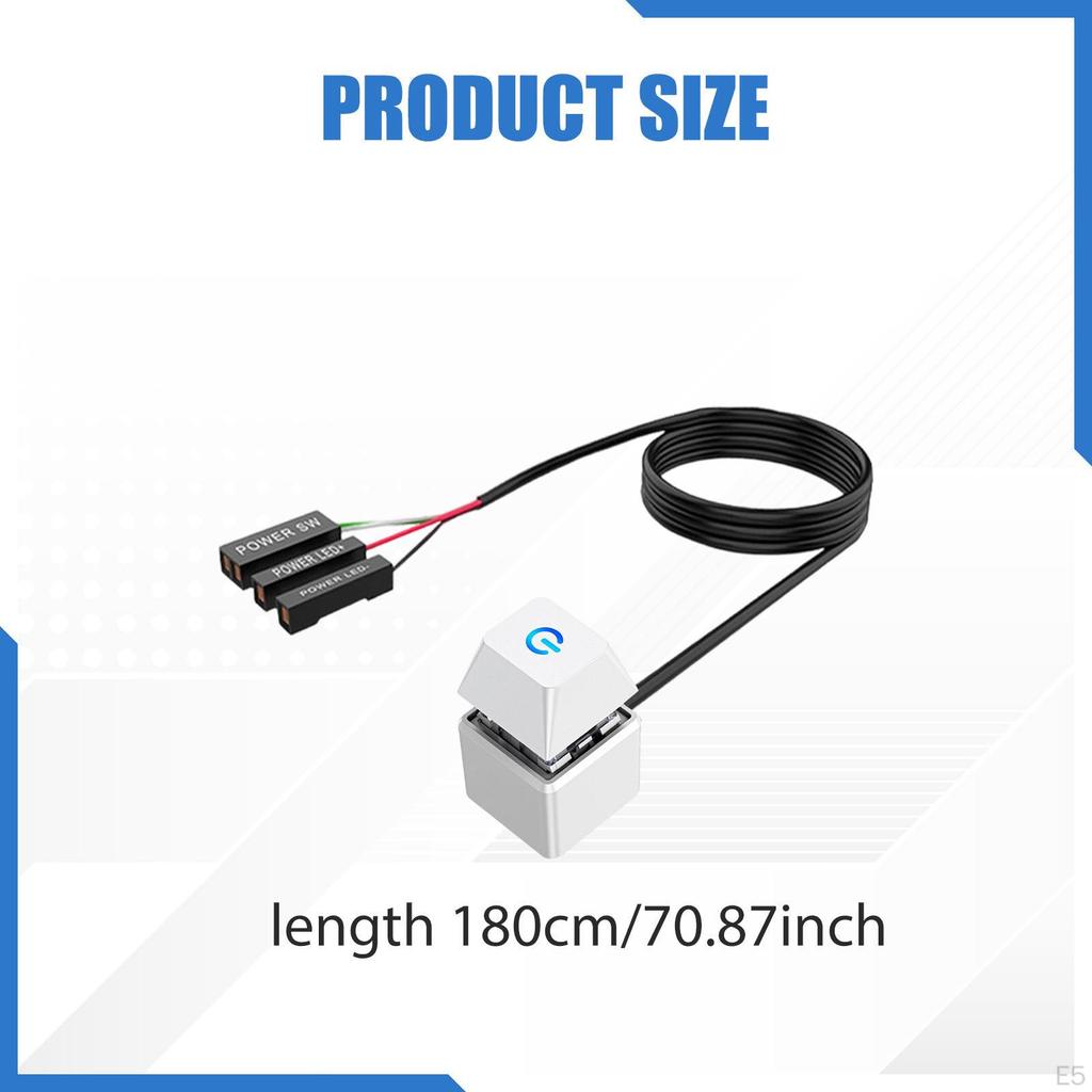 Button Desktop Computer Switch, Power Supply Splitter for Home