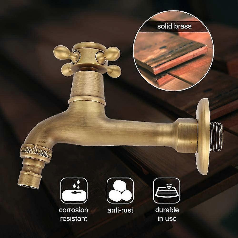 Water Faucet Stainless Steel Wall Mount Washing Machine Tap Garden For Garden Bathroom Basin Kitchen Sink