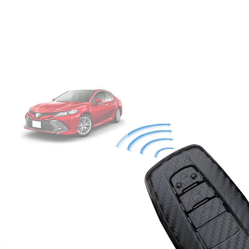 Чехол для ключей из углеродного волокна для Toyota C-HR CHR RAV4 RAV 4 Corolla Camry Avalon Land Cruiser Prado Prius   